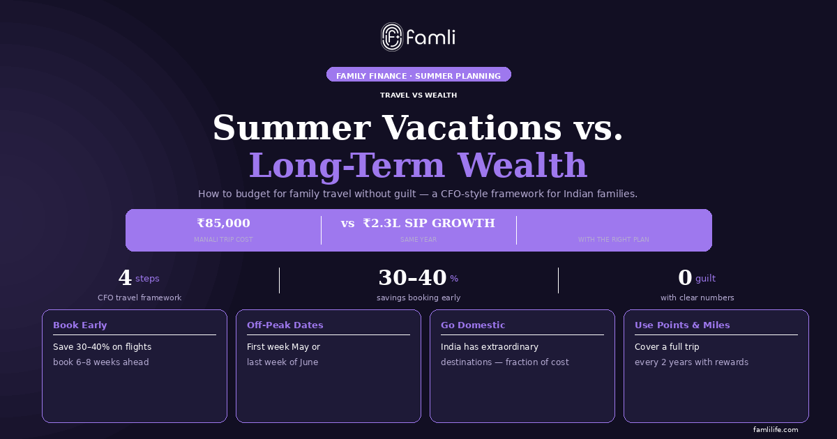 Summer vacations vs long-term wealth - family travel budget