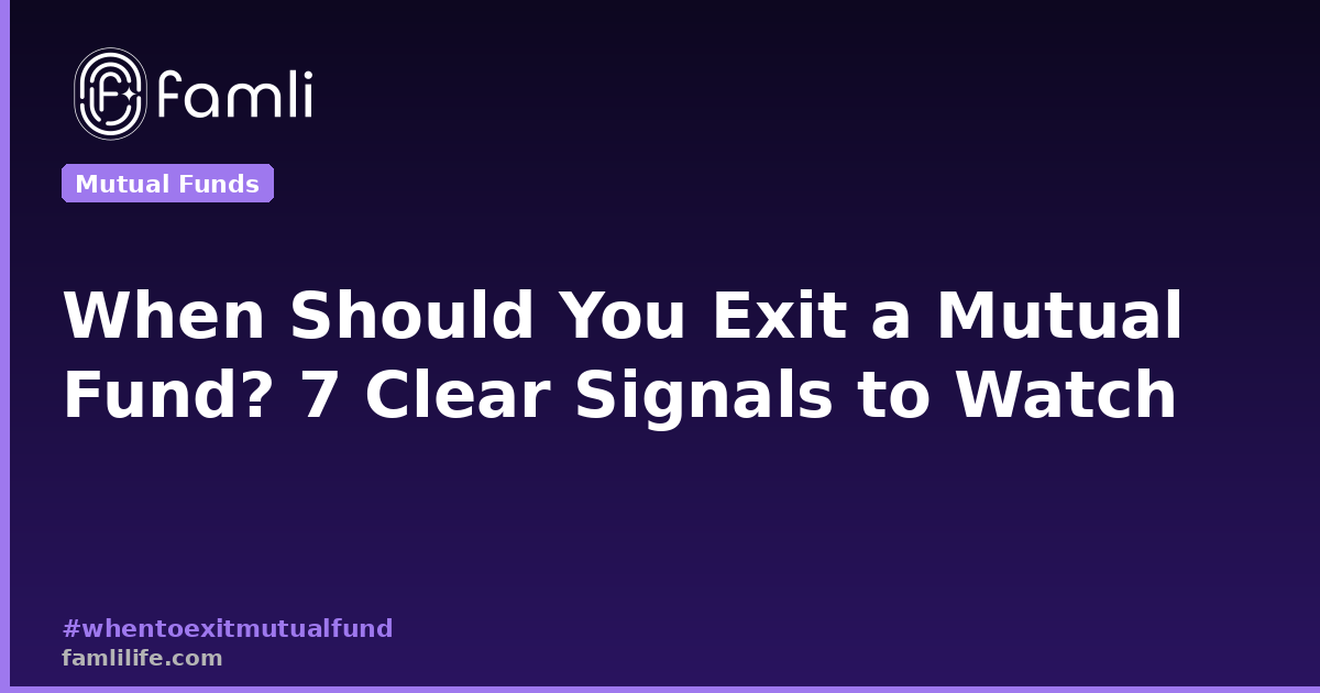 When to exit a mutual fund
